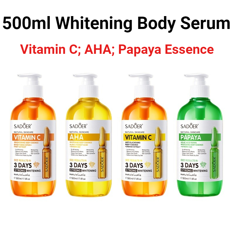 Niacinamide Brightening Serum - SADOER AHA Essence Corporelle Éclaircissante 500ml