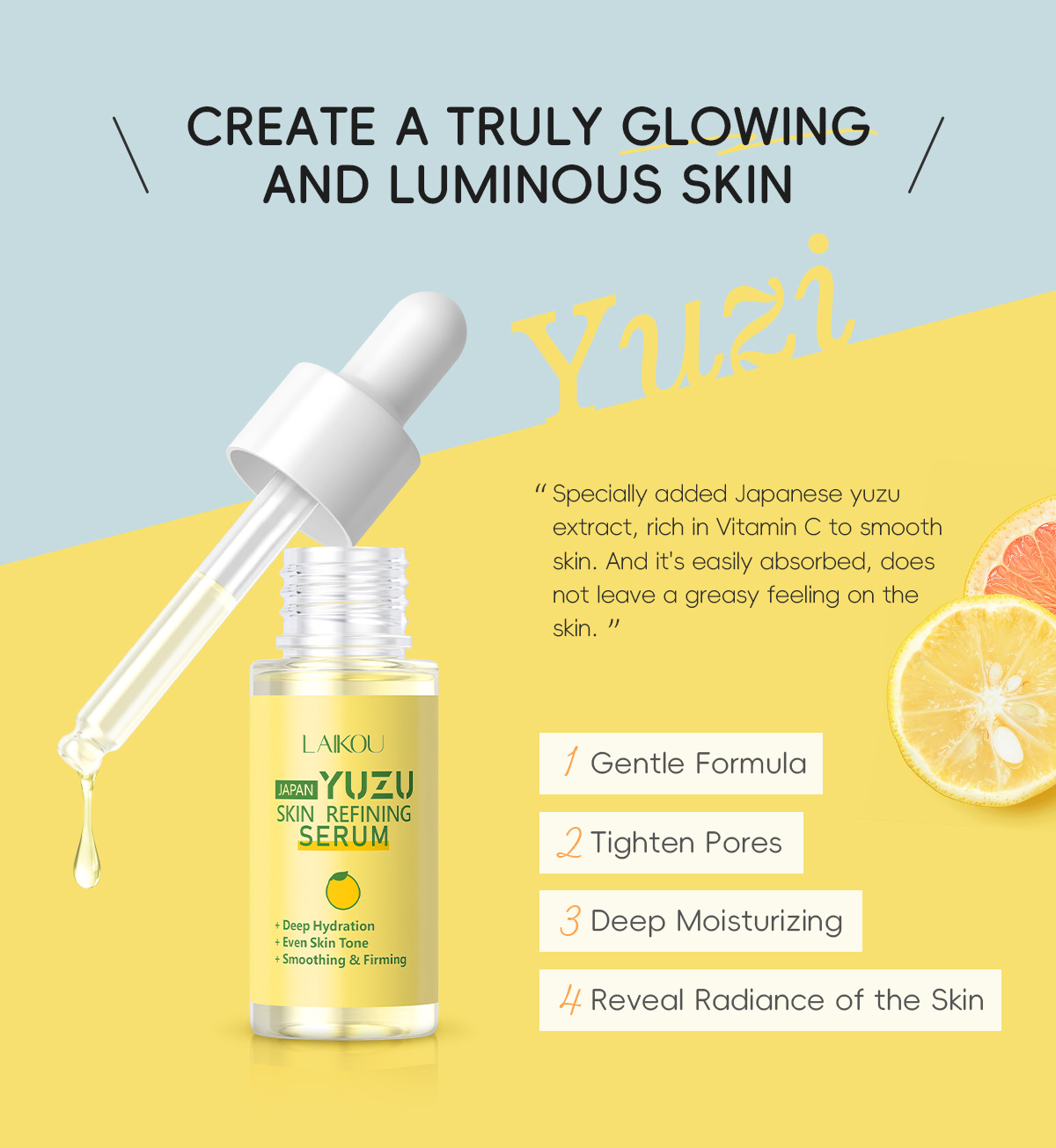 LAIKOU Essence de pamplemousse - Niacinamide Brightening Serum avis et prix