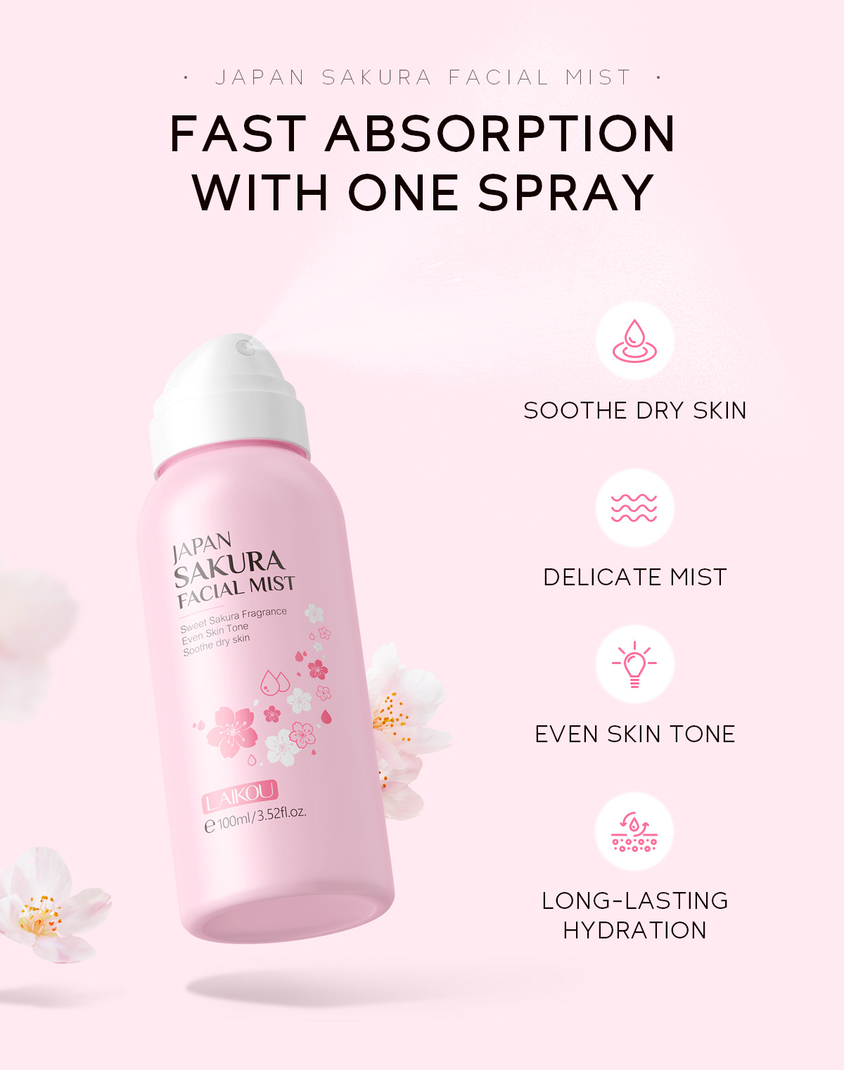 LAIKOU Sakura brume pour le vi - Niacinamide Brightening Serum avis et prix