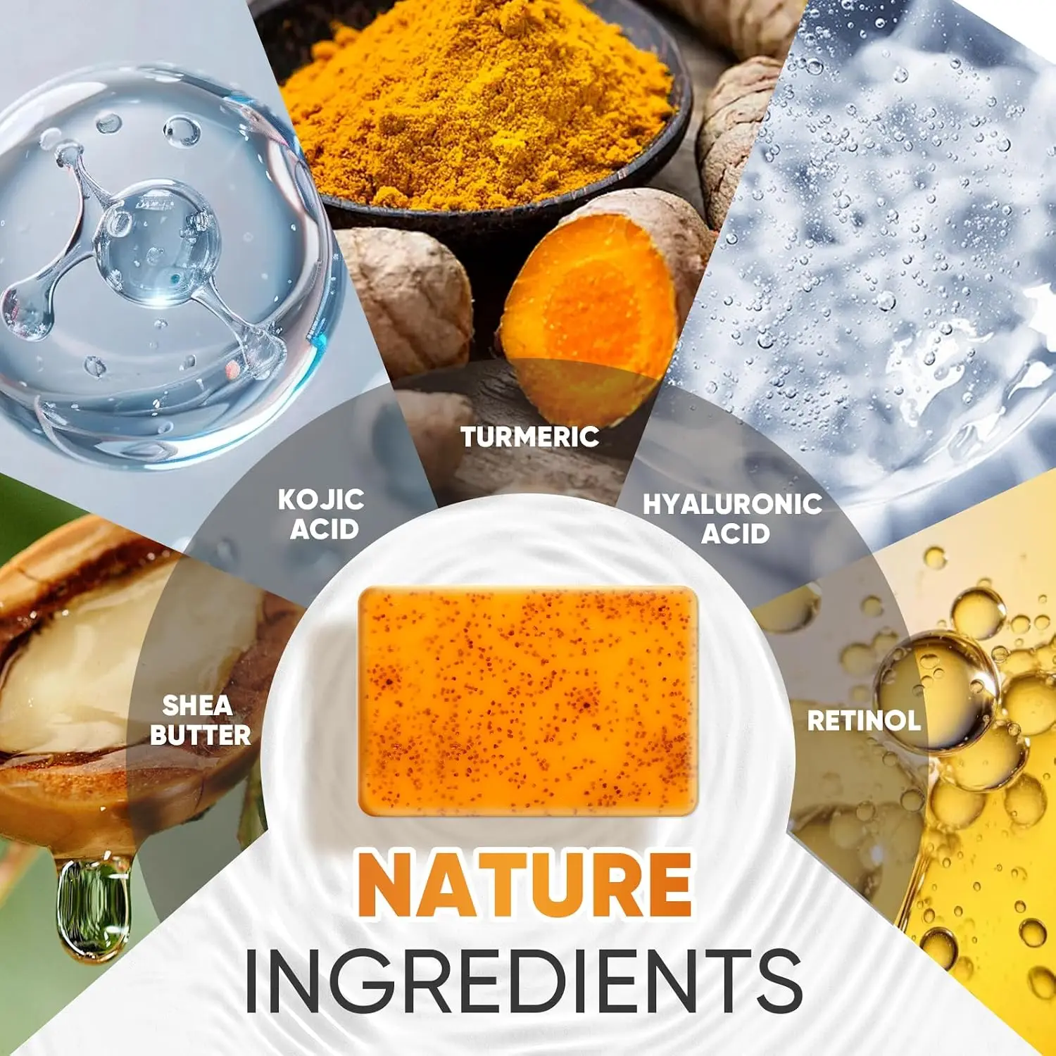 Lot de 4 savons au curcuma et  - Skincare Oily Skin avis et prix